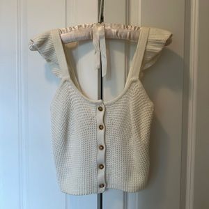 Urban Outfitters White knitted tank top